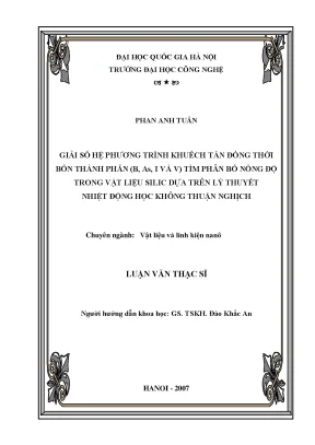 Giải hệ phương trình khuếch tán silic: Phân bố nồng độ