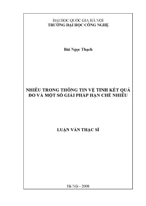 Nhiễu thông tin vệ tinh: Đo lường & Giải pháp