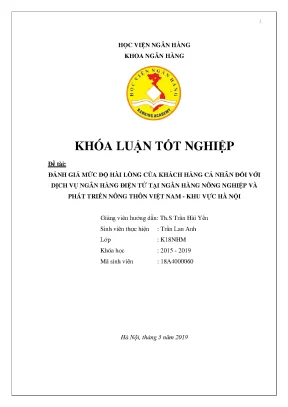 Đánh giá sự hài lòng dịch vụ ngân hàng điện tử