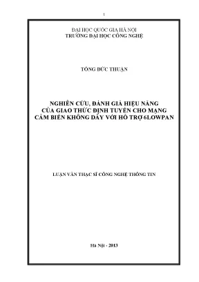 Đánh giá hiệu năng định tuyến 6LoWPAN cho WSN