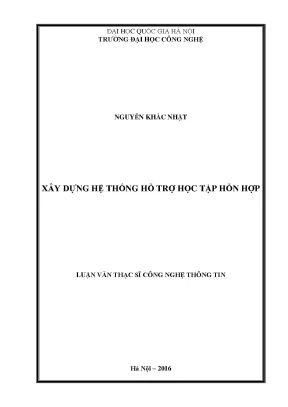 Luận văn ThS: Hệ thống hỗ trợ học tập hỗn hợp