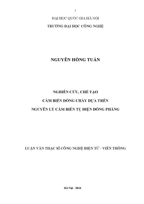 Cảm biến dòng chảy tụ điện đồng phẳng