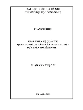 Phát triển hệ CRM dựa trên UML: Luận văn thạc sĩ