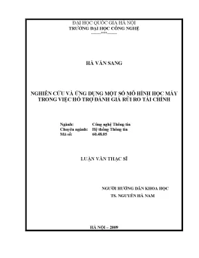 Đánh giá rủi ro tài chính: Ứng dụng học máy