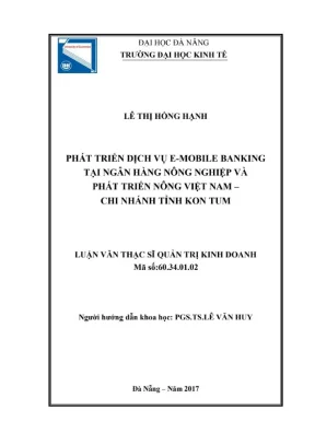 Phát triển E-Mobile Banking Agribank Kon Tum
