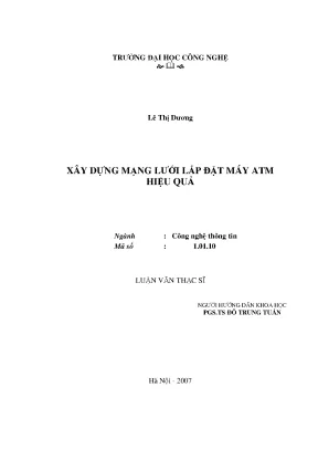 Xây dựng mạng lưới lắp đặt máy ATM hiệu quả