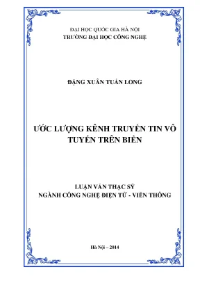 Ước lượng kênh truyền tin vô tuyến trên biển