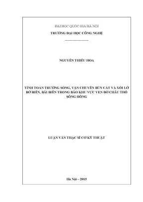 Luận văn: Xói lở bờ biển châu thổ sông Hồng mùa bão