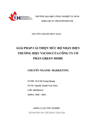 Giải pháp cải thiện nhận diện thương hiệu Vacosi hiệu quả