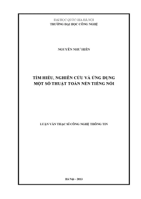Luận văn nén tiếng nói: Thuật toán & Ứng dụng