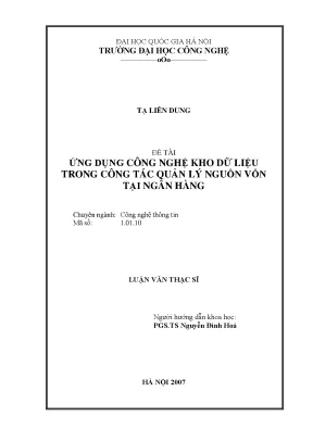 Kho dữ liệu quản lý vốn ngân hàng: Ứng dụng & lợi ích