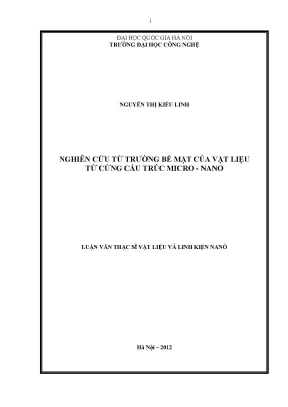 Nghiên cứu từ trường vật liệu từ cứng micro-nano