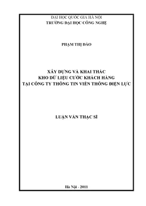 Kho Dữ Liệu Cước Khách Hàng Viễn Thông: Xây Dựng & Khai Thác
