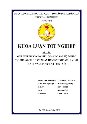 Nâng cao hiệu quả cho vay hộ nghèo: Giải pháp nào?