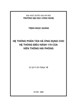 Hệ thống phân tán: Ứng dụng cho điều hành 119 Viễn thông