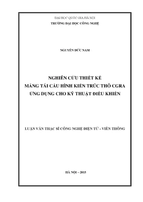 CGRA: Thiết kế mảng tái cấu hình cho điều khiển
