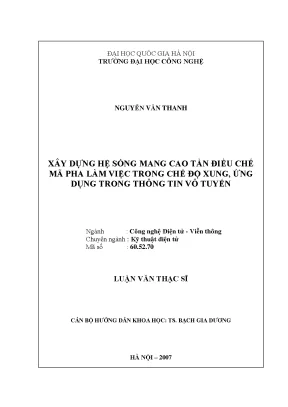 Hệ Sóng Cao Tần Điều Chế Mã Pha: Ứng Dụng Vô Tuyến