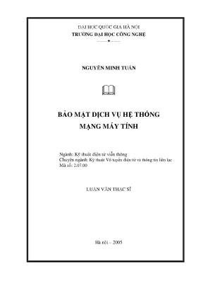 Luận văn thạc sĩ: Bảo mật dịch vụ mạng máy tính