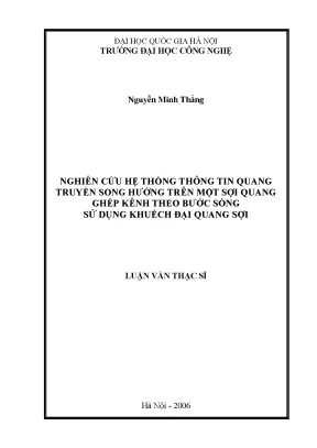 Thông tin quang song hướng: Nghiên cứu WDM & EDFA