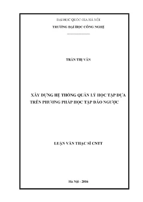 Ứng dụng quản lý học tập theo phương pháp đảo ngược