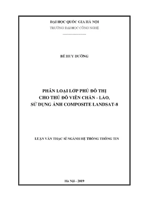 Phân loại lớp phủ đô thị Viêng Chăn bằng Landsat 8