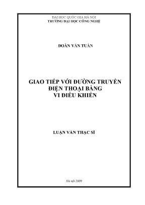 Giao tiếp điện thoại qua Vi điều khiển: Luận văn Thạc sĩ