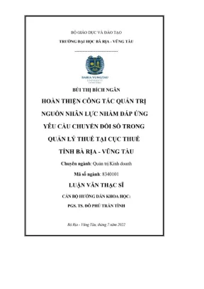 Hoan thien quan tri nhan luc cho chuyen doi so quan ly thue