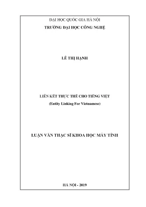Liên kết thực thể cho tiếng Việt: Nghiên cứu & Ứng dụng