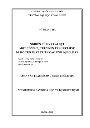 Luận văn: Công cụ Eclipse hỗ trợ Java