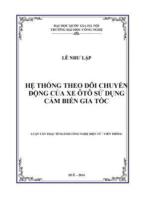 Luận văn: Theo dõi chuyển động xe bằng cảm biến gia tốc