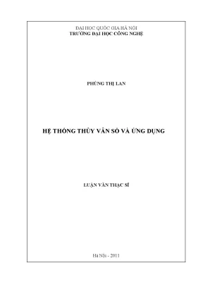 Thủy vân số: Ứng dụng và luận văn thạc sĩ