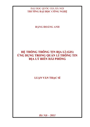 Luận văn GIS: Quản lý thông tin địa lý biển Hải Phòng