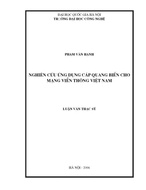 Thiết kế tuyến cáp quang DWDM Bắc Nam