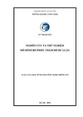 Bỏ Phiếu Thăm Dò Dư Luận: Nghiên Cứu & Thử Nghiệm