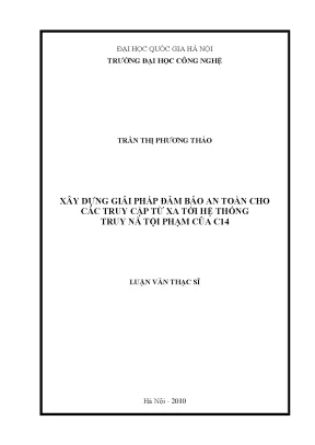 An Toàn Truy Cập Từ Xa Hệ Thống Truy Nã (Luận Văn)