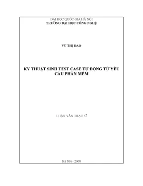 Sinh Test Case Tự Động Từ Yêu Cầu Phần Mềm
