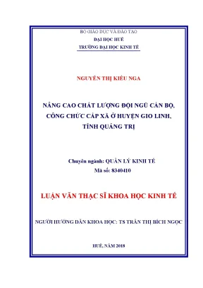 Luận văn nâng cao chất lượng cán bộ cấp xã ở Gio Linh