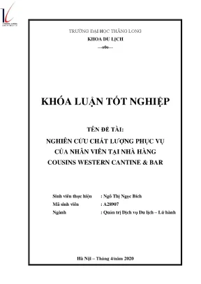 Chất lượng phục vụ của nhân viên tại