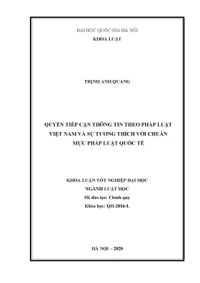 Quyền tiếp cận thông tin: Pháp luật VN & Chuẩn mực quốc tế