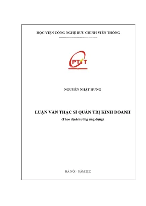 Uận văn thạc sĩ quản trị kinh doanh