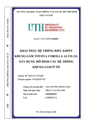 Hệ thống khung gầm Corolla Altis: Phân tích & Mô hình hóa