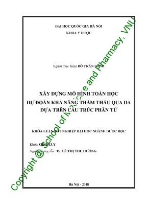 Mô hình toán học dự đoán khả năng thẩm thấu qua da