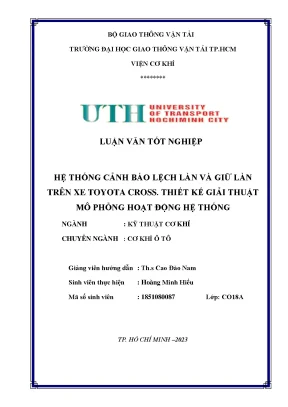 Cảnh báo lệch làn & giữ làn Toyota Cross: Mô phỏng giải