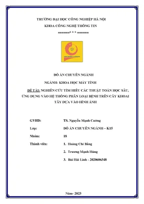 Ứng dụng học sâu phân loại bệnh cây khoai tây qua ảnh