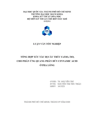Xúc tác CoTiO3-TiO2: Quang phân hủy Cinnamic Acid hiệu quả