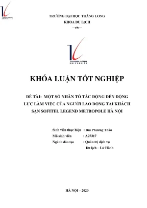 Phân tích động lực làm việc tại Sofitel Metropole