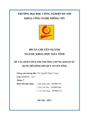 Phân tích chứng khoán bằng mô hình hồi quy tuyến tính