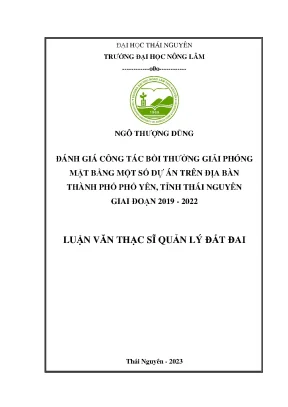 Bồi thường GPMB tại Phổ Yên, Thái Nguyên (2019-2022)
