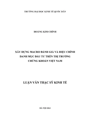 Macro Đánh Giá & Hiệu Chỉnh Danh Mục Đầu Tư Chứng Khoán