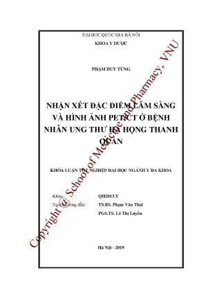 Nhận xét đặc điểm lâm sàng và hình ảnh
